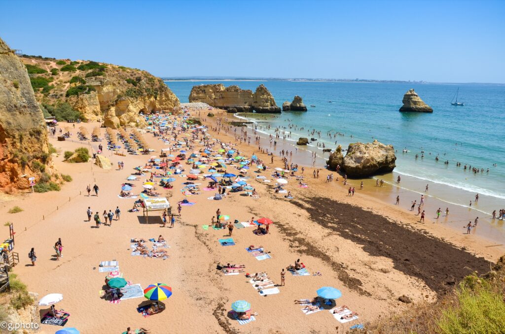 Praia Dona Ana a Lagos, Algarve, vista dall'alto