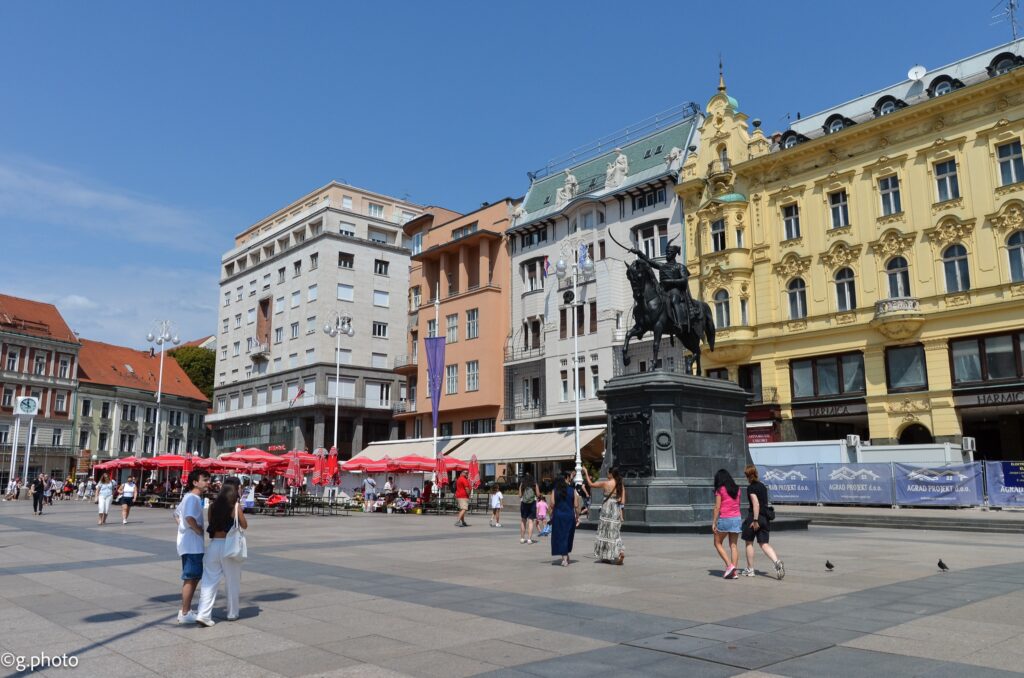 Piazza Bana Jelacica a Zagabria, la prima tappa del nostro viaggio di 10 giorni in Croazia